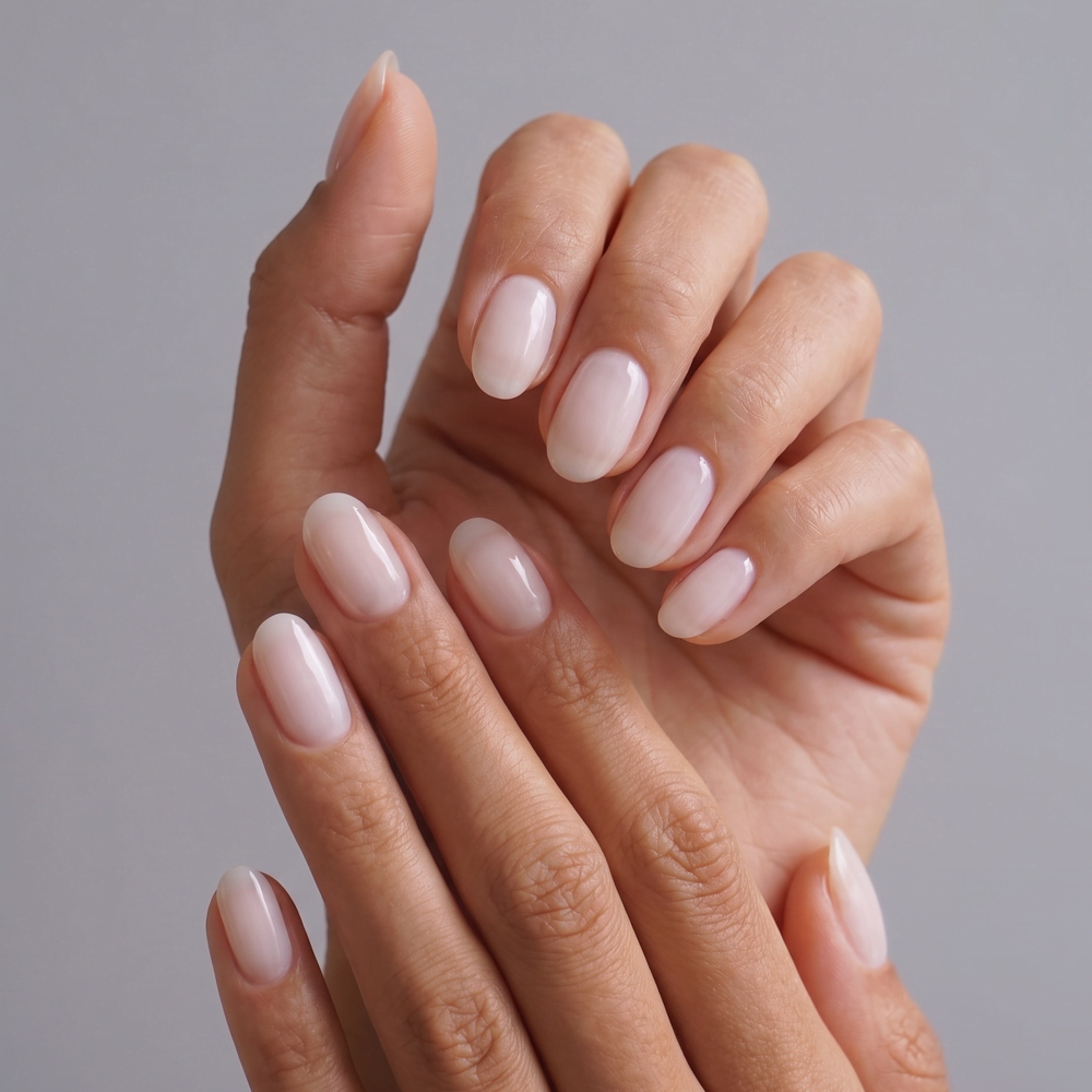 ozywka do paznokci Nailixir Soft White 10ml Eclair Nail na paznokciach